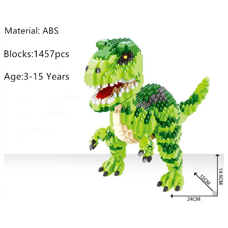 1530pcs 1457pcs Mini Diamond Jurassic Dinosaur Building Blocks Tyrannosaurus Model Dinosaur Figure Toys for Children Gifts
1530pcs 1457pcs Mini Diamond Jurassic Dinosaur Building Blocks Tyrannosaurus Model Dinosaur Figure Toys for Children Gifts