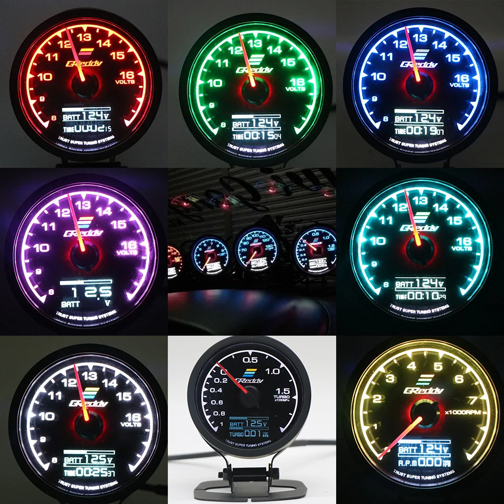 62mm Greddi Multi D/A Gauge 7 Color Car Digital Display Turbo Boost Water Temp Gauge 2.5 Inch
62mm Greddi Multi D/A Gauge 7 Color Car Digital Display Turbo Boost Water Temp Gauge 2.5 Inch