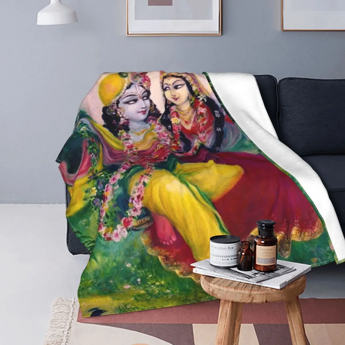 Hindu Krishna Radha Knitted Blankets Fleece Indian God Lightweight Throw Blankets for Home Couch Bedspread
Hindu Krishna Radha Knitted Blankets Fleece Indian God Lightweight Throw Blankets for Home Couch Bedspread
