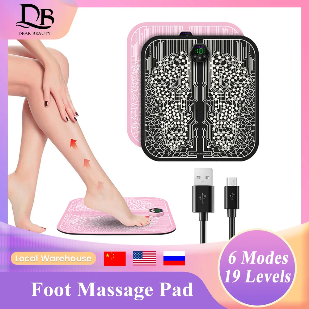 EMS Smart Foot Massage Pad Foot Massager Pulse 6 Modes 19 Intensity Level Relax Body Boost Blood Circulation Relieve Health Care
EMS Smart Foot Massage Pad Foot Massager Pulse 6 Modes 19 Intensity Level Relax Body Boost Blood Circulation Relieve Health Care