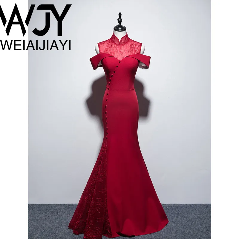 Real Sample High Neck Off The Shoulder Mermaid Floor Length Long Sheer Evening Dress Prom Dresses Button
Real Sample High Neck Off The Shoulder Mermaid Floor Length Long Sheer Evening Dress Prom Dresses Button