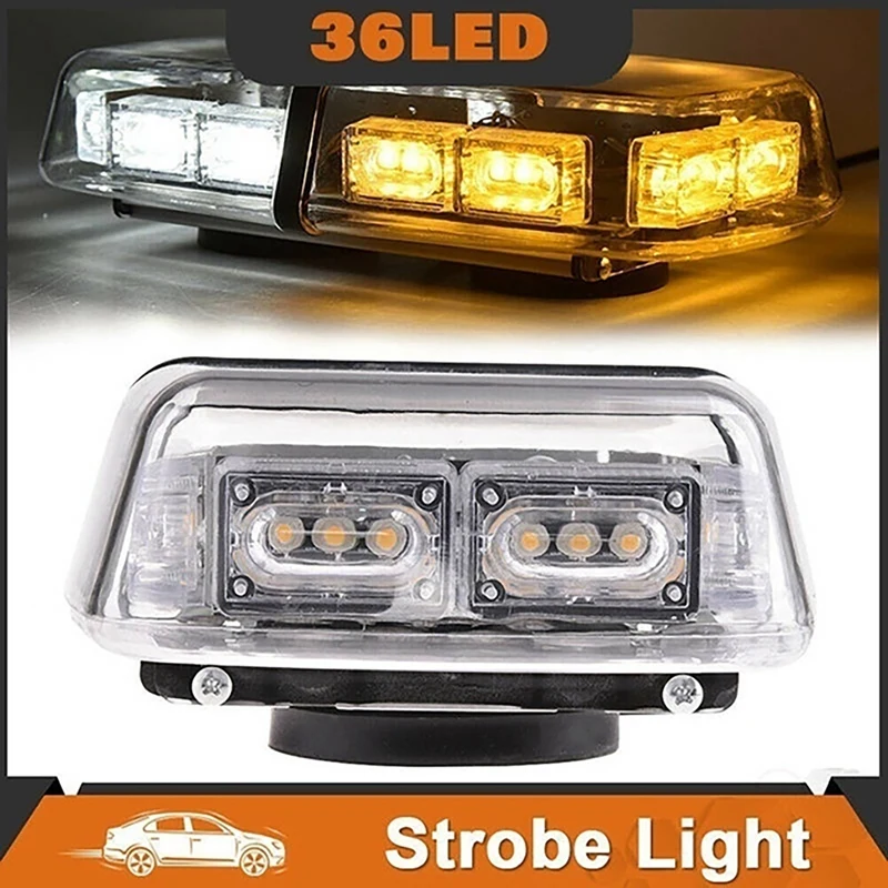 36LED 12V Hazard Warning LED Mini Bar Strobe Light Waterproof Flashing Light with netic Base for Vehicles Snow Plow
36LED 12V Hazard Warning LED Mini Bar Strobe Light Waterproof Flashing Light with netic Base for Vehicles Snow Plow