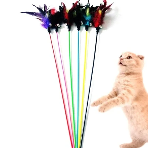 2 pieces of pet cat toys cute natural feather funny sticks plastic toys cat bell feather toys pet cat supplies
2 pieces of pet cat toys cute natural feather funny sticks plastic toys cat bell feather toys pet cat supplies