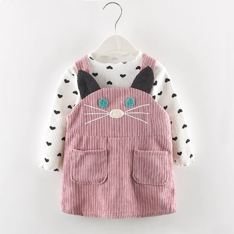 Autumn Set Baby Girls Long Sleeve Blouse Tops Cartoon Cate Pattern Strap Pants Casual Outfits Set
Autumn Set Baby Girls Long Sleeve Blouse Tops Cartoon Cate Pattern Strap Pants Casual Outfits Set