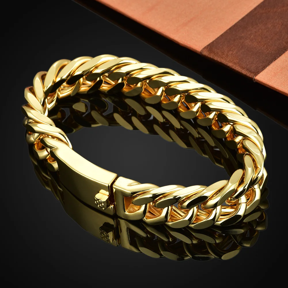 Fashion Cuban Chain Men's Bracelet Hip Hop Rock Charm Bracelet Buckle Chain Jewelry Accessories Gift Bracelets for Women
Fashion Cuban Chain Men's Bracelet Hip Hop Rock Charm Bracelet Buckle Chain Jewelry Accessories Gift Bracelets for Women