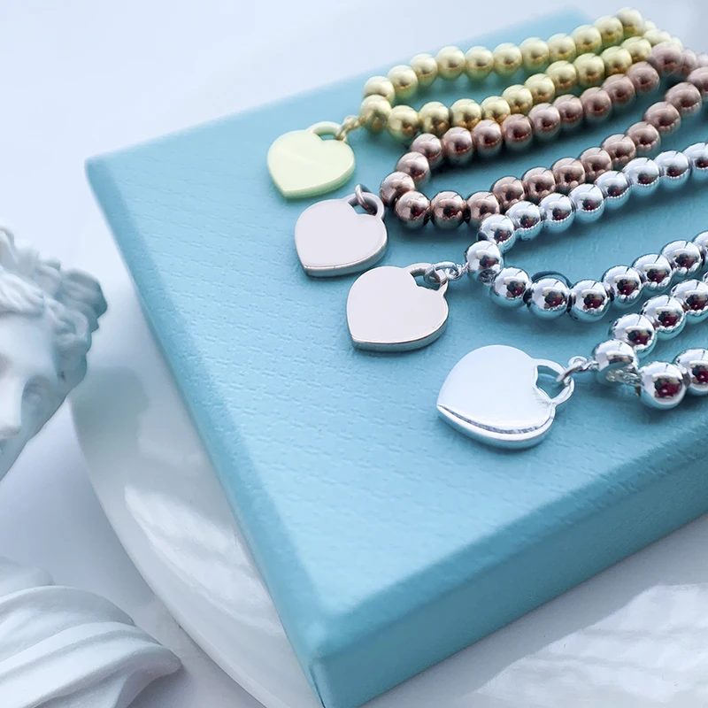 S925 Sterling Silver Round Bead Bracelet Ladies Silver Bracelet Couple Bracelet Luxury 1:1 Original Logo Fashion Shine Jewelry
S925 Sterling Silver Round Bead Bracelet Ladies Silver Bracelet Couple Bracelet Luxury 1:1 Original Logo Fashion Shine Jewelry