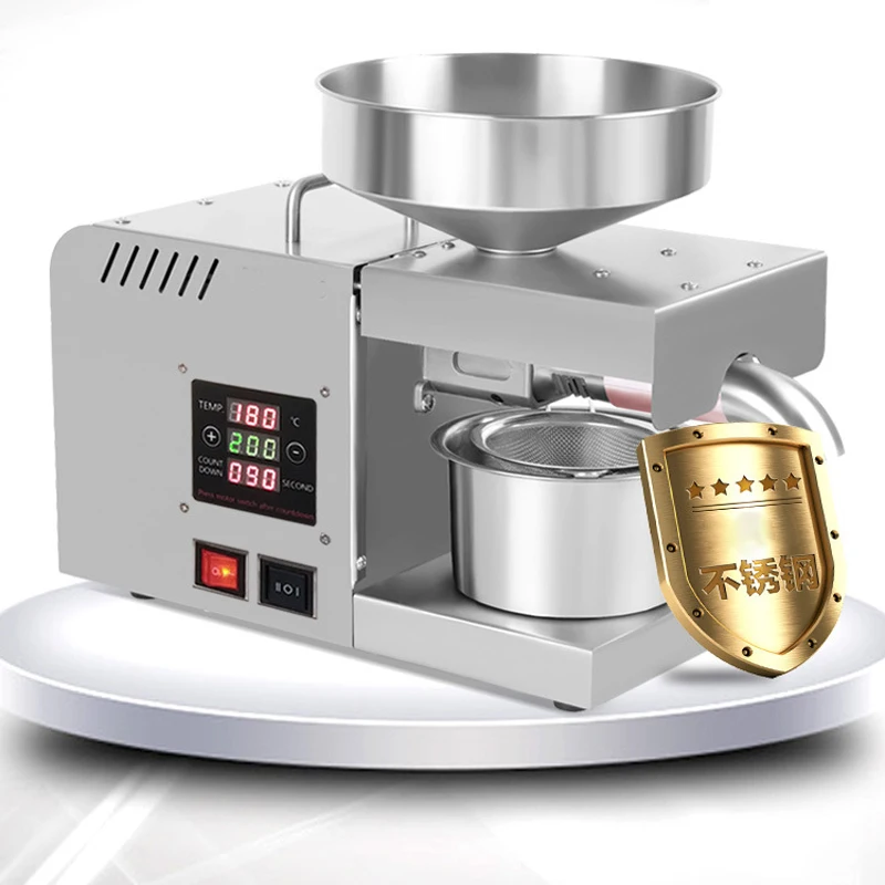 610W Automatic Commercial Linseed Oil Press Peanut Oil Press Cold And Hot Stainless Steel Small Oil Press 110V/220V
610W Automatic Commercial Linseed Oil Press Peanut Oil Press Cold And Hot Stainless Steel Small Oil Press 110V/220V