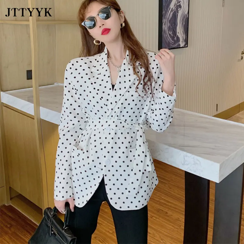 2021 Spring Summer Printed dotsBlazer Women Long Sleeve Vintage Suit Coat Biker Jacket Outwear Tops Womens Casual Blazer Mujer
2021 Spring Summer Printed dotsBlazer Women Long Sleeve Vintage Suit Coat Biker Jacket Outwear Tops Womens Casual Blazer Mujer