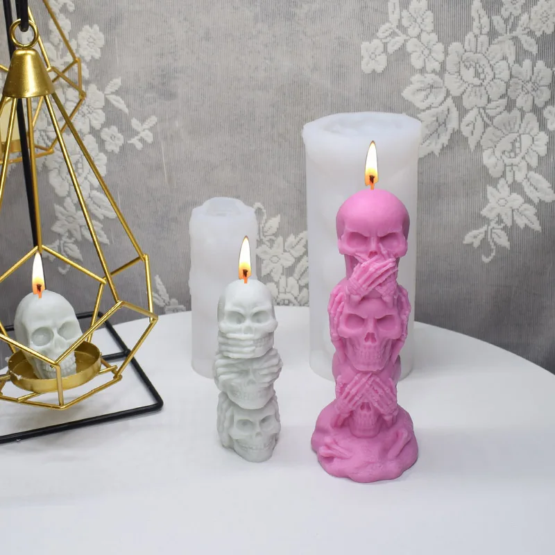 Not Listen Look Say Skull Silicone Candle Mold for DIY Epoxy Resin Aromatherapy Candle Plaster Ornaments Soap Mould Handicrafts
Not Listen Look Say Skull Silicone Candle Mold for DIY Epoxy Resin Aromatherapy Candle Plaster Ornaments Soap Mould Handicrafts
