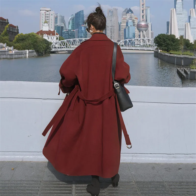 Windbreaker Jackets Korean Wool Coat lady Overcoats Autumn Winter solid Women Casual Woolen Coat Female Long
Windbreaker Jackets Korean Wool Coat lady Overcoats Autumn Winter solid Women Casual Woolen Coat Female Long