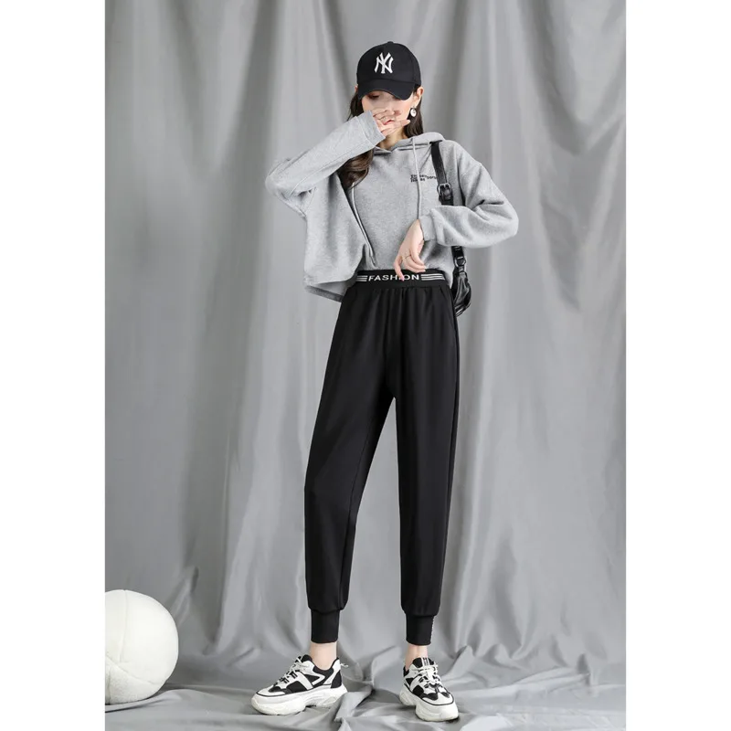 Спортивные штаны с ногами, женские свободные Осенние новые повседневные брюки, женские узкие и универсальные модные 9-точечные брюки Harlan Wm * 
Спортивные штаны с ногами, женские свободные Осенние новые повседневные брюки, женские узкие и универсальные модные 9-точечные брюки Harlan Wm *