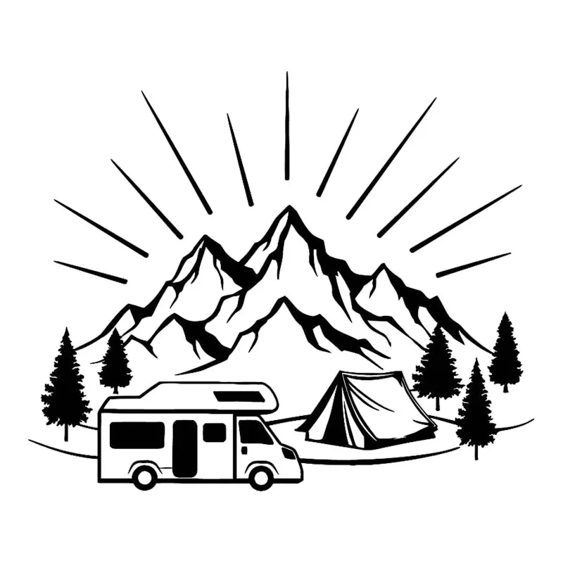 Car Sticker Camping Tent Tourism Mountain Landscape Fashion Decal PVC Waterproof Sunscreen Decal Black/silver 18.3cm * 14.8cm
Car Sticker Camping Tent Tourism Mountain Landscape Fashion Decal PVC Waterproof Sunscreen Decal Black/silver 18.3cm * 14.8cm