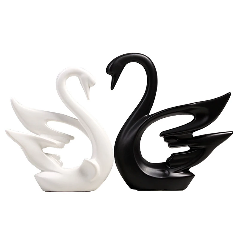 Ceramic Couple Swans Figurines Nordic Black White Ornaments Wedding Gifts Creative Living Room Decor
Ceramic Couple Swans Figurines Nordic Black White Ornaments Wedding Gifts Creative Living Room Decor