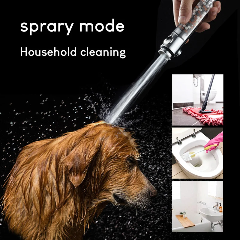 High Pressure 3 Modes Adjustable Shower Head Water Saving SPA Tourmaline Filter Balls Switch Button Spray Nozzle douchekop
High Pressure 3 Modes Adjustable Shower Head Water Saving SPA Tourmaline Filter Balls Switch Button Spray Nozzle douchekop