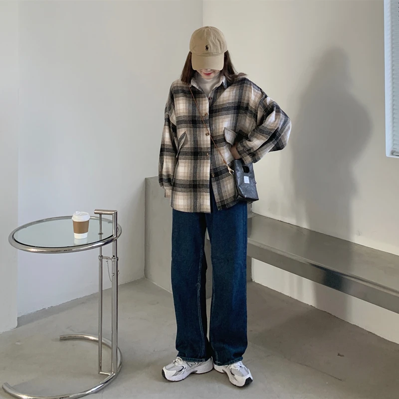 2020 Women Fashion Plaid Za Long Jacket Female Spring Cotton Green Long Sleeve Loose Outwear Women Casual Single Breasted Jacket
2020 Women Fashion Plaid Za Long Jacket Female Spring Cotton Green Long Sleeve Loose Outwear Women Casual Single Breasted Jacket
