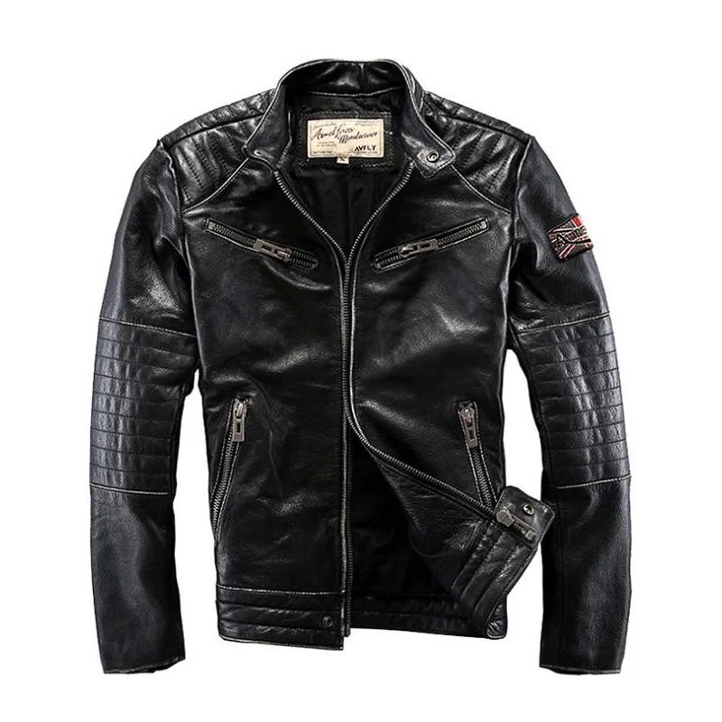 Genuine Leather Jacket Vintage Men's Leather Jacket 100% Real Cowskin Leathe genuine leather jacket men
Genuine Leather Jacket Vintage Men's Leather Jacket 100% Real Cowskin Leathe genuine leather jacket men