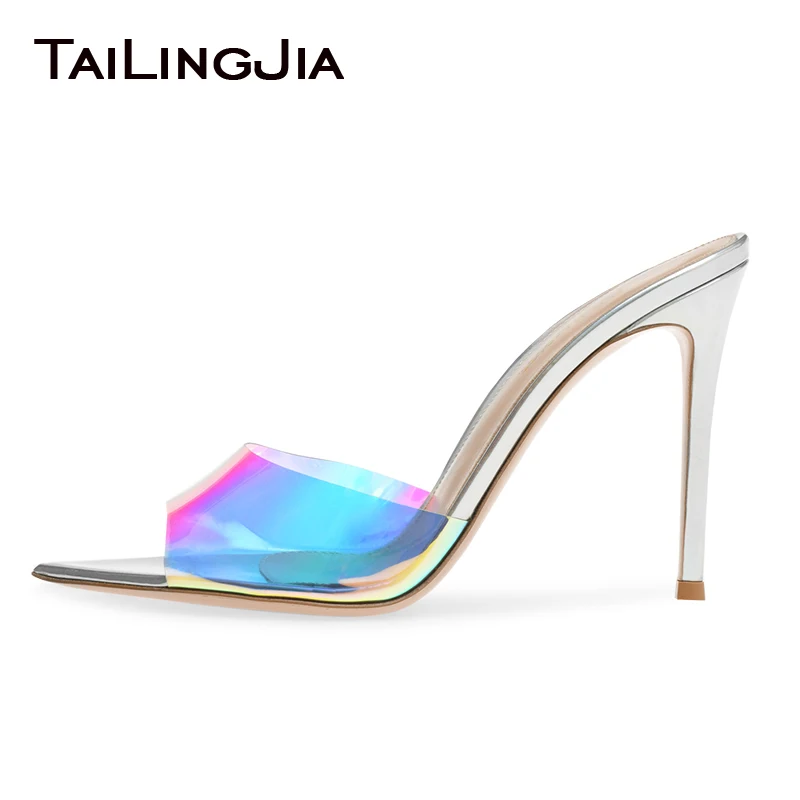 Transparent PVC High Heel Mules Sandals 2020 Stylish Stiletto Heeled Clear Shoes Lady Pointed Toe Large Size Slipper Sandal Shoe
Transparent PVC High Heel Mules Sandals 2020 Stylish Stiletto Heeled Clear Shoes Lady Pointed Toe Large Size Slipper Sandal Shoe
