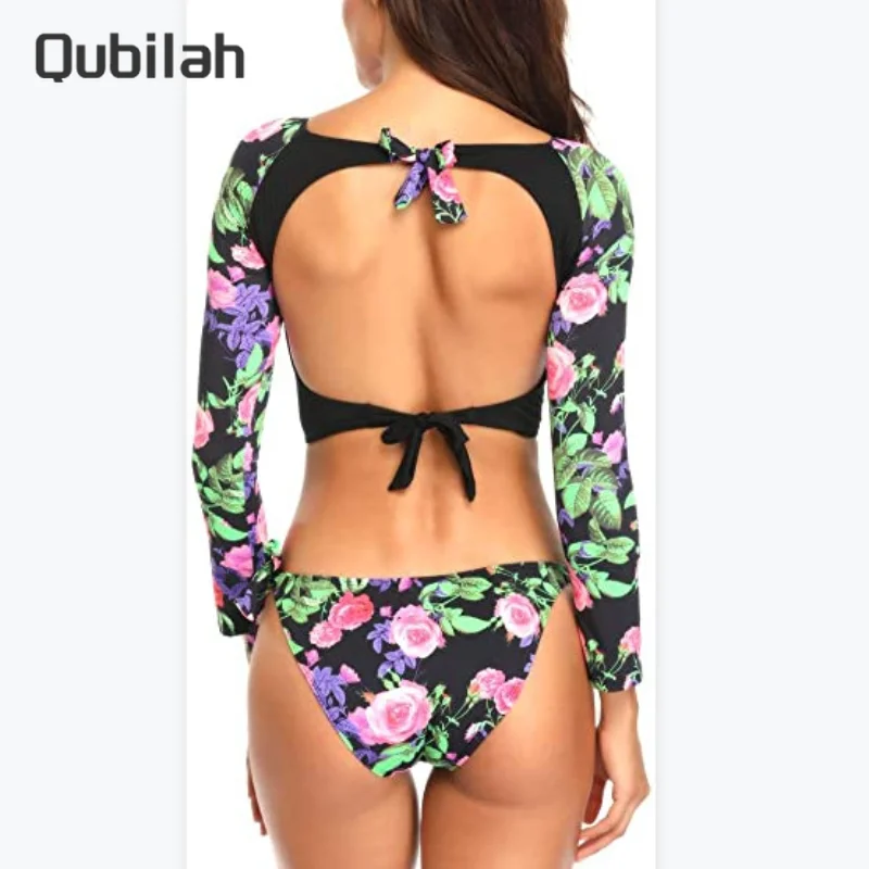 Two Piece Sets Long Sleeve Biquini Sexy Printed Halter Female Strap Swimwear Summer Bikini Women's Swimsuit 2021 Beachwear New 
Two Piece Sets Long Sleeve Biquini Sexy Printed Halter Female Strap Swimwear Summer Bikini Women's Swimsuit 2021 Beachwear New