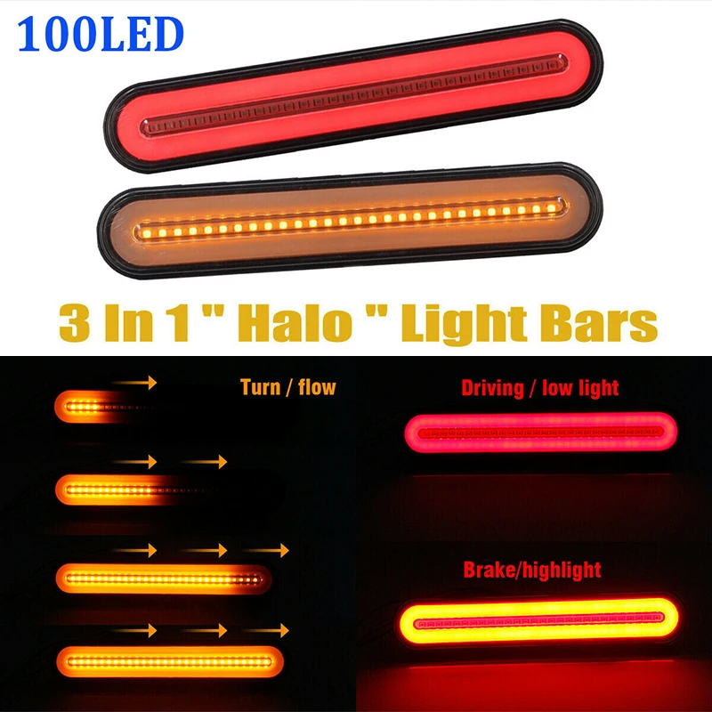 2 Pcs Neon LED RV Trailer Truck Stop Flowing Turn Signal Brake Rear Tail Light IP67 Waterproof 12-24V
2 Pcs Neon LED RV Trailer Truck Stop Flowing Turn Signal Brake Rear Tail Light IP67 Waterproof 12-24V
