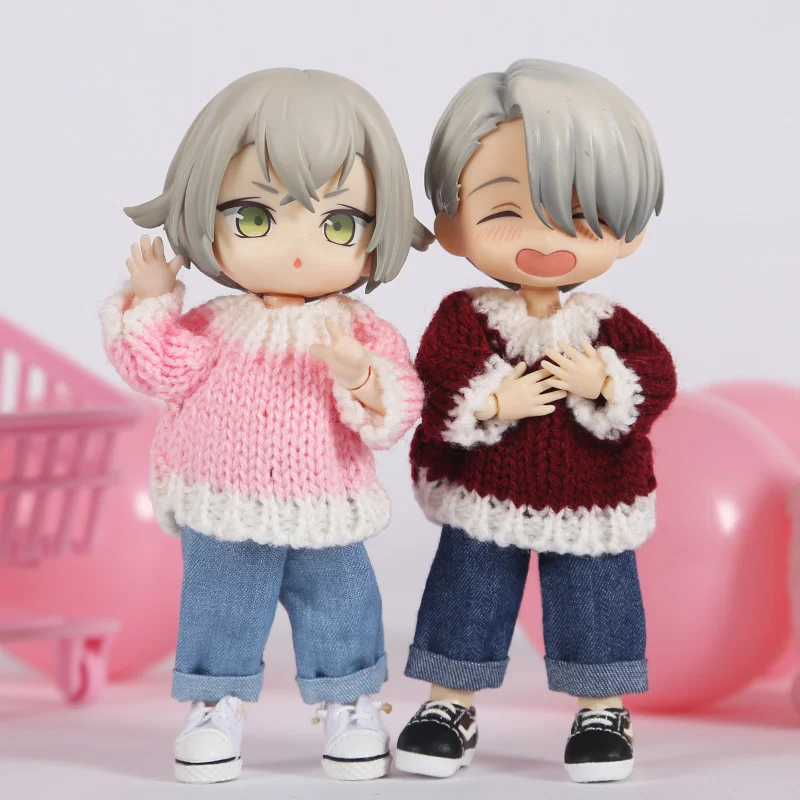 M0039 children handmade toy 1/12 ob11 Doll blyth BJD/SD doll Accessories GSC Jeans wide leg pants 1pcs | Игрушки и хобби