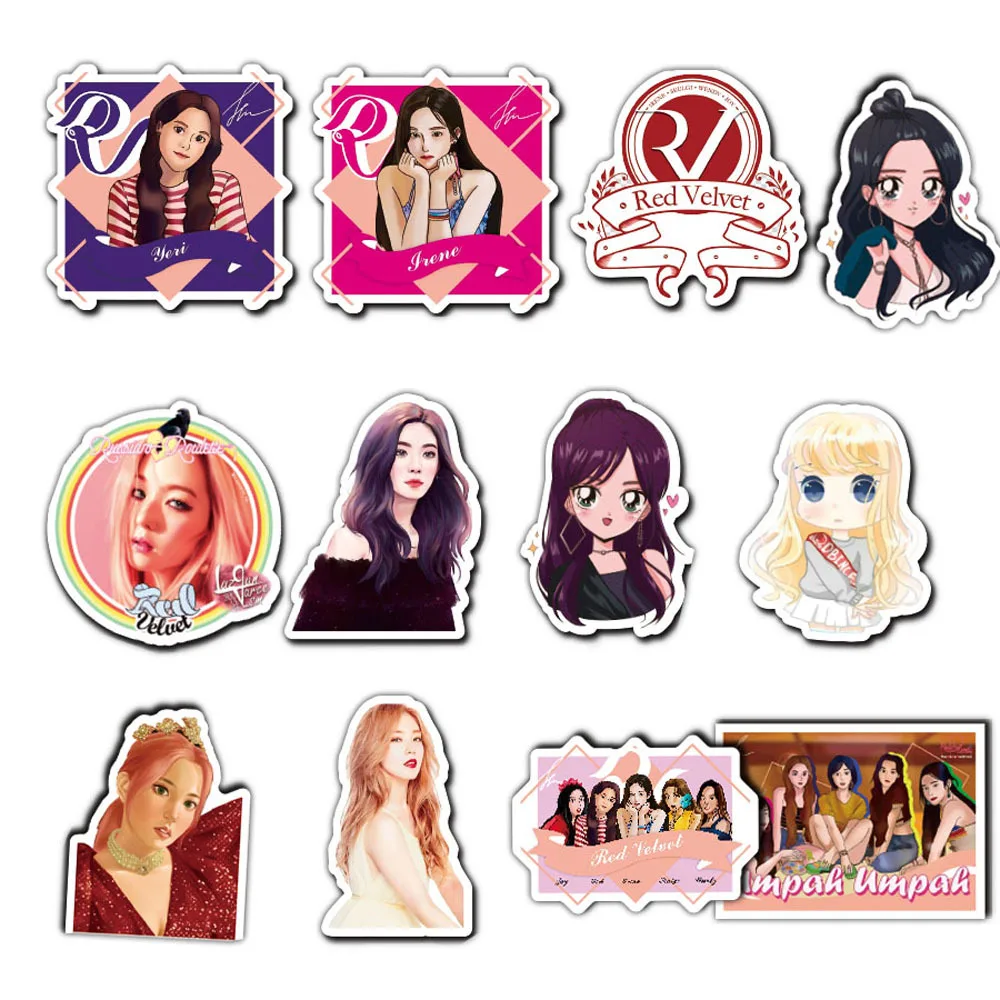 50pcs/set Kpop Red Velvet Stickers for Car luggage laptop Waterproof Cute Cartoon Redvelvet Creative Character Stickers
50pcs/set Kpop Red Velvet Stickers for Car luggage laptop Waterproof Cute Cartoon Redvelvet Creative Character Stickers