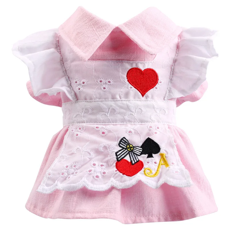 Cute Spring Pet Dog Clothes Chihuahua Puppy Summer Breathable Lace Alice Princess Clothes for Small Dogs Dresses Cat Lapel Skirt
Cute Spring Pet Dog Clothes Chihuahua Puppy Summer Breathable Lace Alice Princess Clothes for Small Dogs Dresses Cat Lapel Skirt