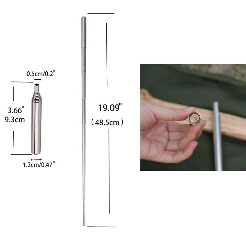 1pc Stainless Steel Pocket Bellows Collapsible Air Blasting Campfire Fire Tool For Camping Hiking Cooking Gear Tools 9.3-48.5cm
1pc Stainless Steel Pocket Bellows Collapsible Air Blasting Campfire Fire Tool For Camping Hiking Cooking Gear Tools 9.3-48.5cm