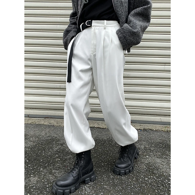 Men Belt Casual Pants Loose Straight Trousers Japan Korean Streetwear Trend Fashion White Black Suit Pant Man
Men Belt Casual Pants Loose Straight Trousers Japan Korean Streetwear Trend Fashion White Black Suit Pant Man