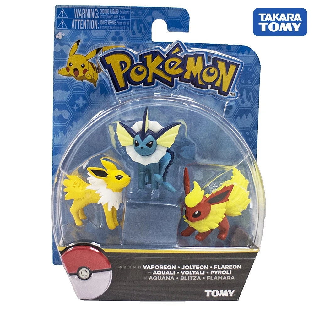 Takara Tomy Японские Аниме карманные монстры покемон куклы для детей Подарки Vaporeon Jolteon