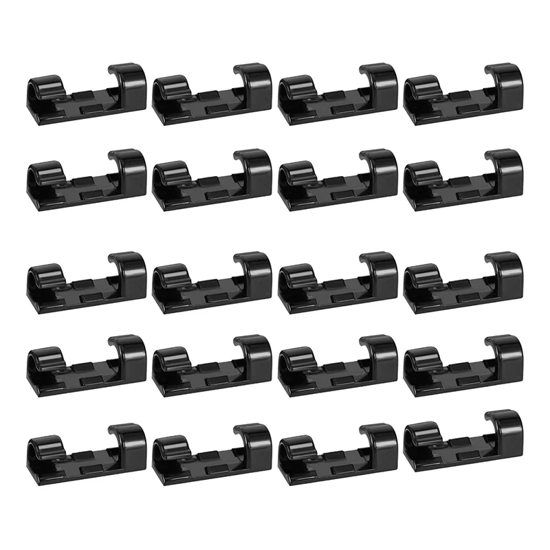 100PCS Cable Clips Cable Tidy Wire Holder with Strong Self Adhesive Pads Plastic Cord Management Organiser
100PCS Cable Clips Cable Tidy Wire Holder with Strong Self Adhesive Pads Plastic Cord Management Organiser