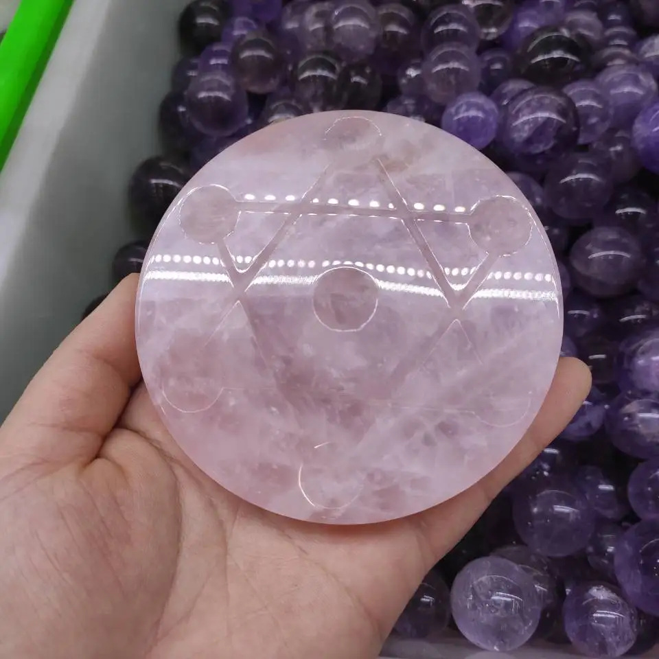 9-10cm 1pcs Feng shui seven star array pure pink crystal glass base+ plate base decoration
9-10cm 1pcs Feng shui seven star array pure pink crystal glass base+ plate base decoration