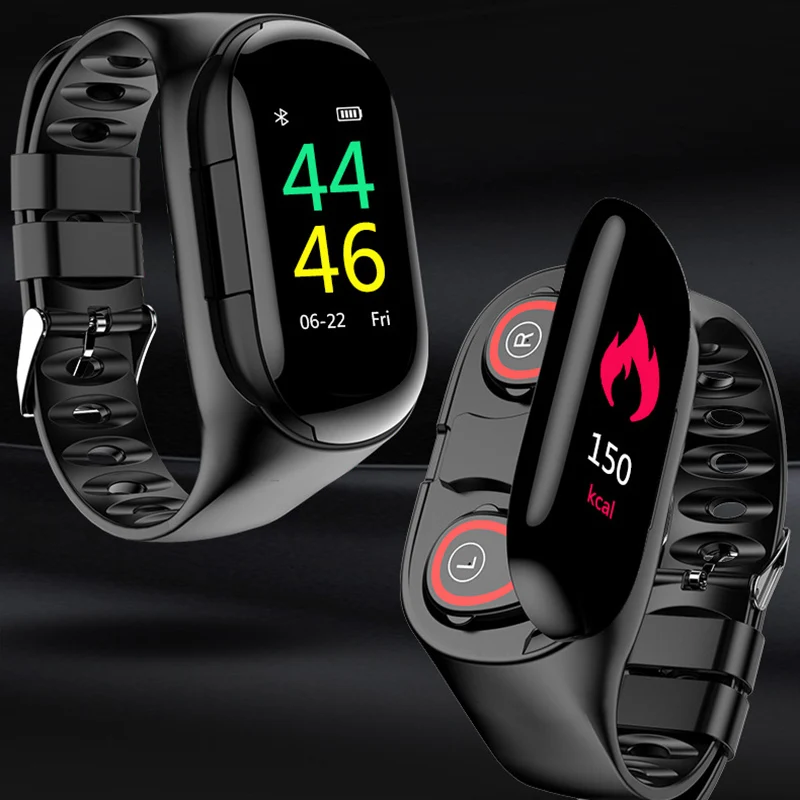 2-in-1 Smart Watch with Earbuds Bluetooth Headphone Wristband Portable for Sport New Arrival
2-in-1 Smart Watch with Earbuds Bluetooth Headphone Wristband Portable for Sport New Arrival