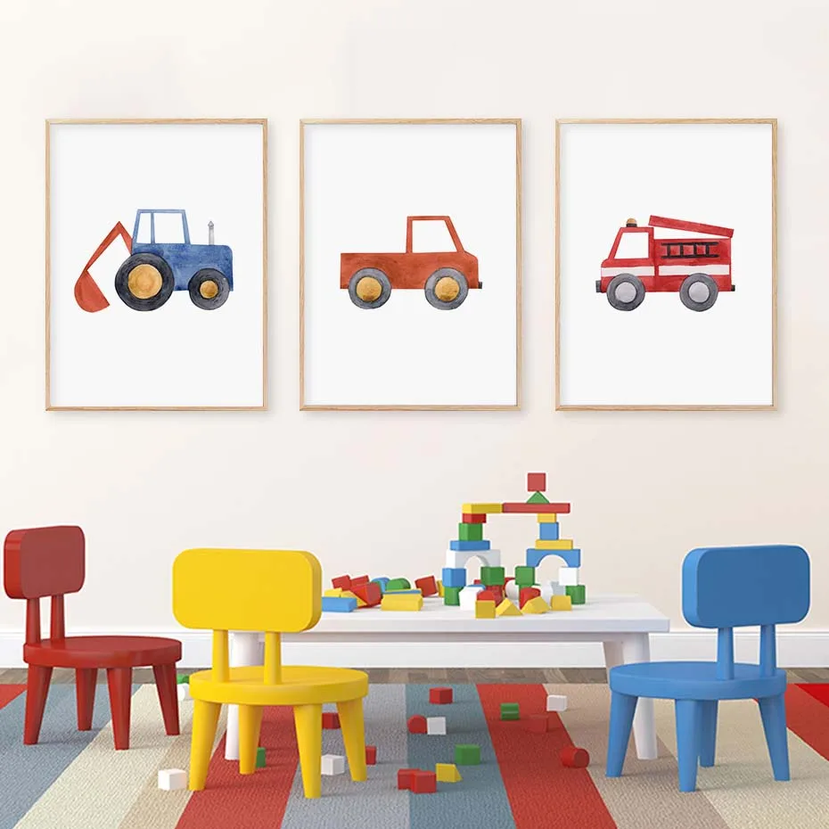 Cute Machine Boys Blue Tractor Fire Truck Canvas Paintings Wall Art Pictures Gift Posters and Prints for Kids Room Home Decor
Cute Machine Boys Blue Tractor Fire Truck Canvas Paintings Wall Art Pictures Gift Posters and Prints for Kids Room Home Decor