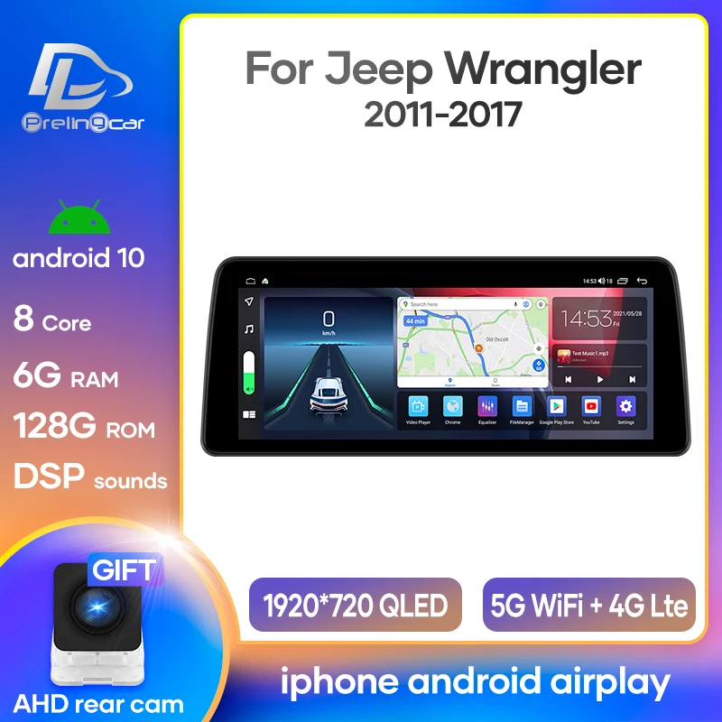 12,3 дюймов для Jeep Wrangler 2011-2017 Android 10, автомобильное радио, стереоприемник, мультимедийная навигация, GPS
12,3 дюймов для Jeep Wrangler 2011-2017 Android 10, автомобильное радио, стереоприемник, мультимедийная навигация, GPS