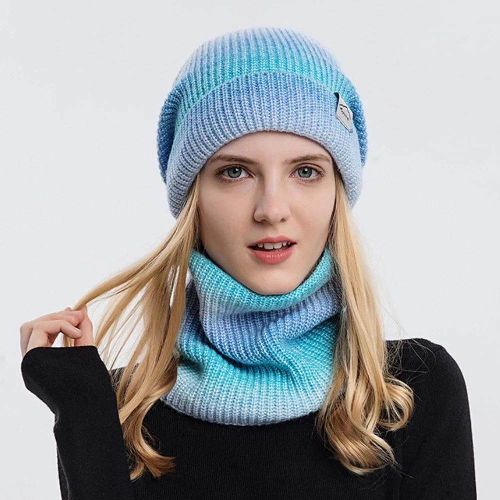 Women's Winter Hat 2021 Keep Warm Knitted Beanies Scarf Mask Set Wool Gradient Hats Outdoor Thick Hedging Caps For Women
Women's Winter Hat 2021 Keep Warm Knitted Beanies Scarf Mask Set Wool Gradient Hats Outdoor Thick Hedging Caps For Women