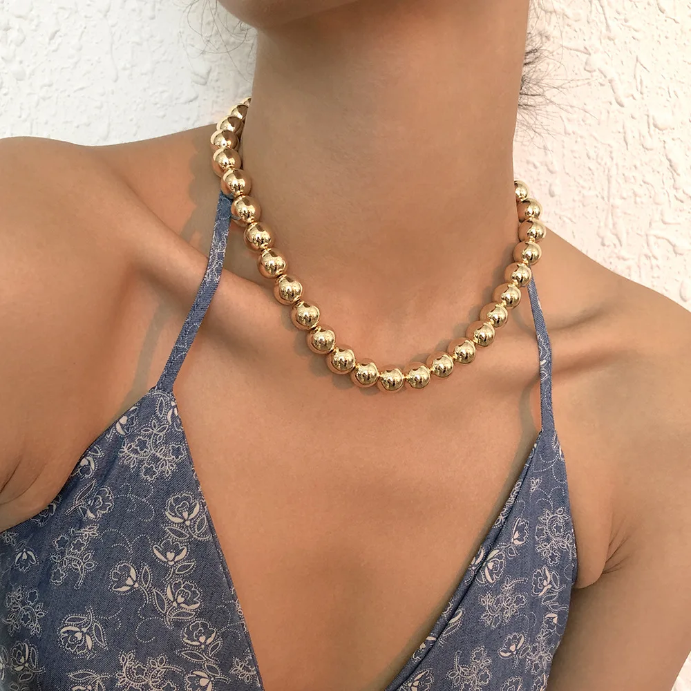 Baroque Beads Chokers Necklaces for Women Trendy Golden Metal Punk Chain Necklace Female Geometric Clavicle Necklace Jewlery
Baroque Beads Chokers Necklaces for Women Trendy Golden Metal Punk Chain Necklace Female Geometric Clavicle Necklace Jewlery