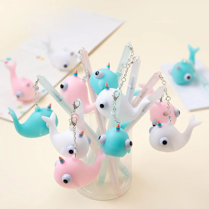 24 pcs/lot Creative Whale Decompression Pendant Gel Pen Cute 0.5mm Neutral Pens School writing Supplies Promotional Gift
24 pcs/lot Creative Whale Decompression Pendant Gel Pen Cute 0.5mm Neutral Pens School writing Supplies Promotional Gift