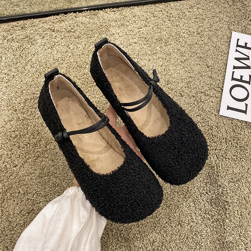 Lamb Fur Shoes Women Winter Wear 2021 New Korean Style Flat Shallow Mouth Plus Velvet Soft Sole Solid Color Peas Shoes
Lamb Fur Shoes Women Winter Wear 2021 New Korean Style Flat Shallow Mouth Plus Velvet Soft Sole Solid Color Peas Shoes