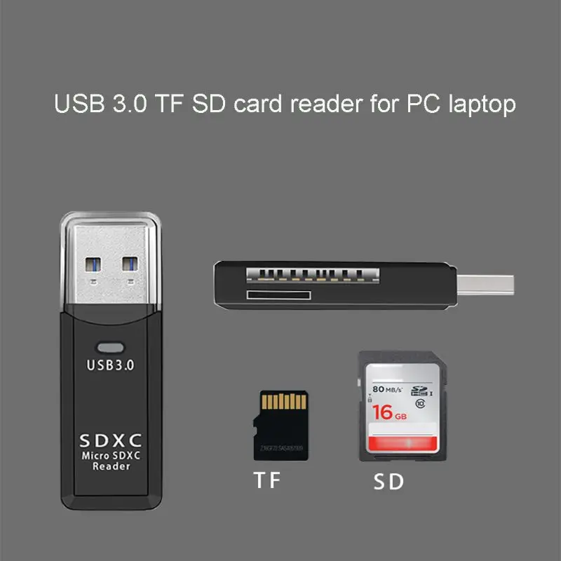 Высокоскоростной адаптер 2 в 1 USB 3 0 кардридер Micro SD TF для ПК ноутбука | Компьютеры и