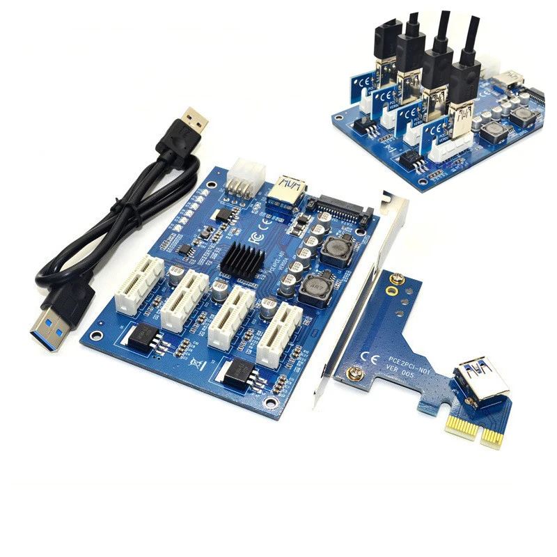 Комплект расширения PCI-E X1-4PCI-E X16, расширительный комплект с 1 до 4 портами PCI Express, усилитель переключателя, концентратор, 6 контактов Sata USB, пере...
Комплект расширения PCI-E X1-4PCI-E X16, расширительный комплект с 1 до 4 портами PCI Express, усилитель переключателя, концентратор, 6 контактов Sata USB, пере...