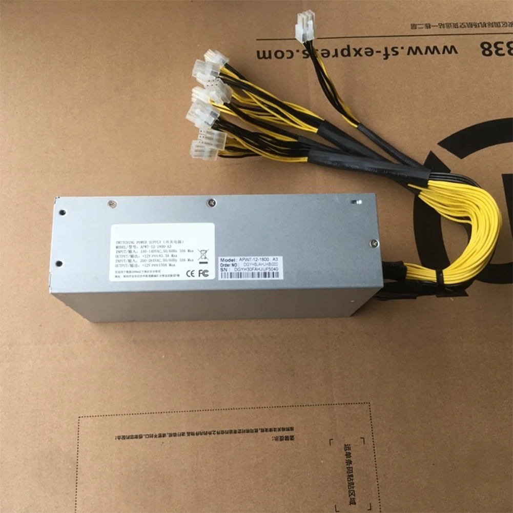 Power Supply PSU for Bitmain Antminer APW7++12-1800W-A3 110-264V 10x PCI-E Plugs Psu
Power Supply PSU for Bitmain Antminer APW7++12-1800W-A3 110-264V 10x PCI-E Plugs Psu