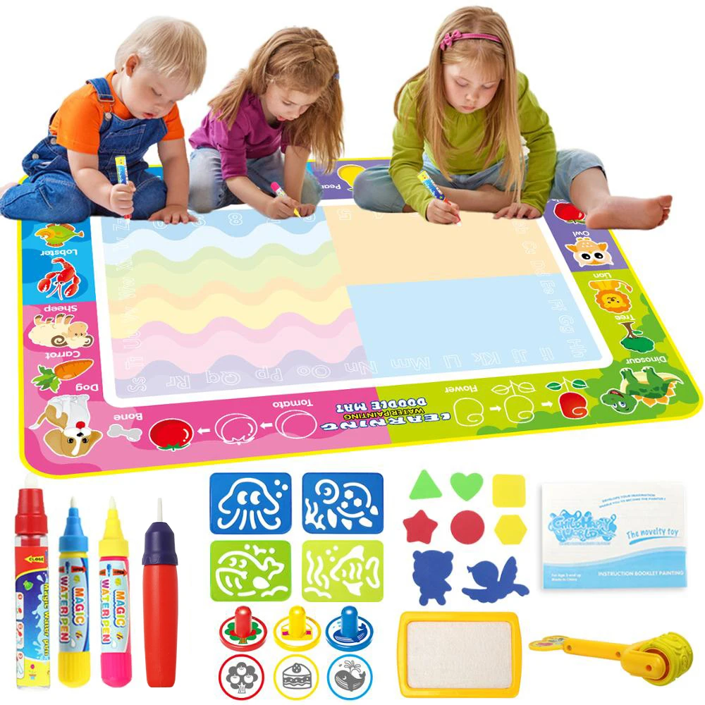 Big Size Children Water Drawing Mat 4 Magic Pens & Stamps Set Painting Carpet Drawing Board Painting Training Educational Toys
Big Size Children Water Drawing Mat 4 Magic Pens & Stamps Set Painting Carpet Drawing Board Painting Training Educational Toys