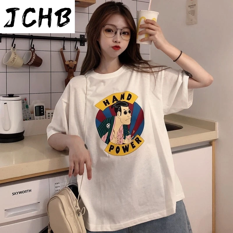 2021 Funny Cartoon Lettering Pattern Short Sleeve Women Clothes Students T-shirt Tops Tees New Spring Oversized O-neck t Shirt
2021 Funny Cartoon Lettering Pattern Short Sleeve Women Clothes Students T-shirt Tops Tees New Spring Oversized O-neck t Shirt