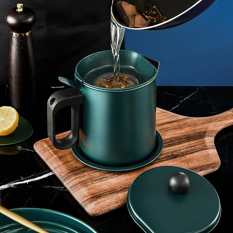 1.7L Stainless Steel Strainer Aluminum Oil Filter Pot Oil Storage Pot Grease Keeper With Lid Soup Grease Strainer
1.7L Stainless Steel Strainer Aluminum Oil Filter Pot Oil Storage Pot Grease Keeper With Lid Soup Grease Strainer