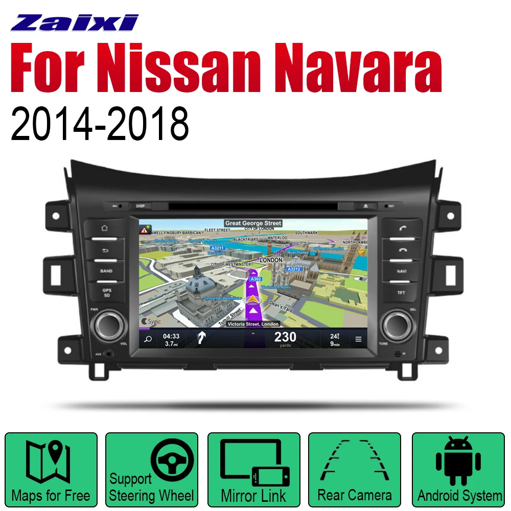 Автомобильный GPS навигатор для Nissan Navara D23 / NP300 2014 ~ 2018 автомобильный Android