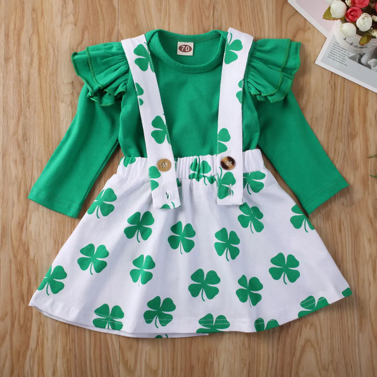 0-18M Toddler Baby Girl Saint Patrick Day Outfit Clothes Sets Long Sleeve Romper Clover Strap Dress
0-18M Toddler Baby Girl Saint Patrick Day Outfit Clothes Sets Long Sleeve Romper Clover Strap Dress