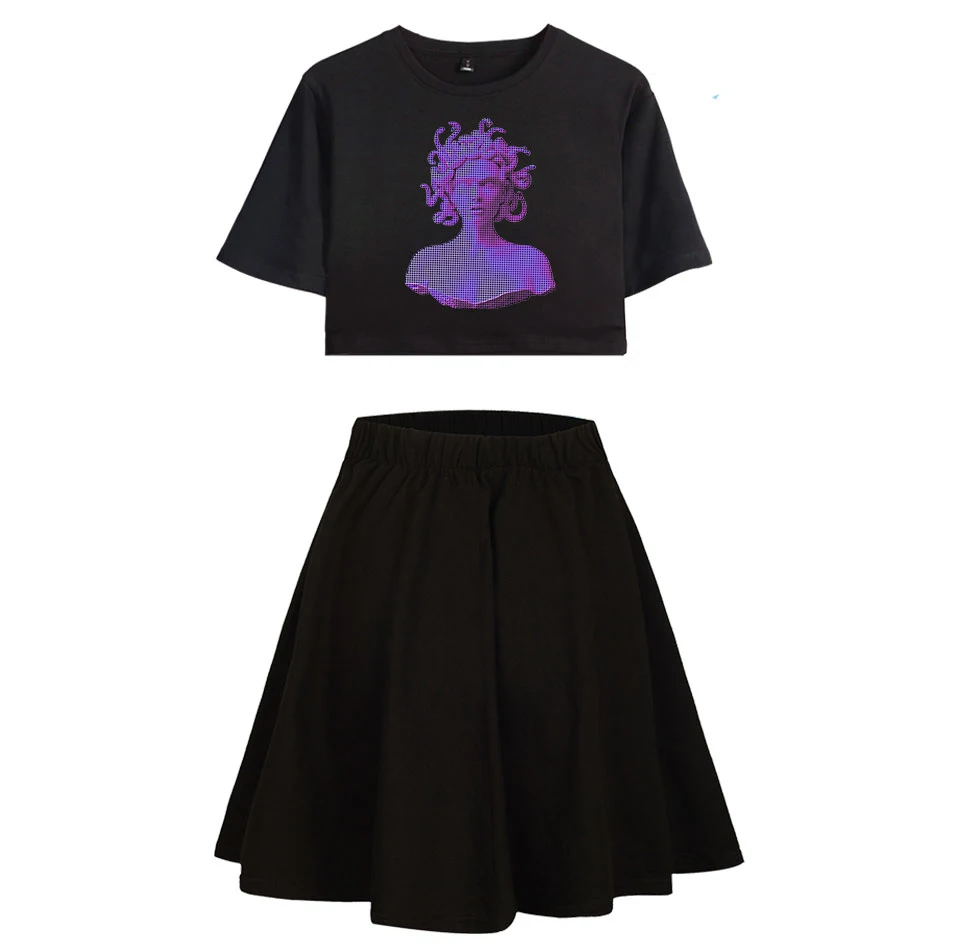 Новый 2019 для женщин милые костюмы парным Harajuku модные повседневная короткая юбка-пачка комплект с юбкой и футболкой комплект одежды для дево...
Новый 2019 для женщин милые костюмы парным Harajuku модные повседневная короткая юбка-пачка комплект с юбкой и футболкой комплект одежды для дево...