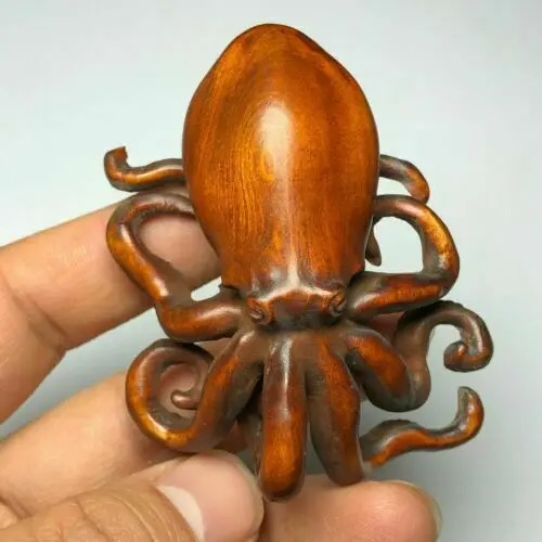 Handwork Collectible Boxwood Carved Eight claw octopus Rare Statue Art Gifts
Handwork Collectible Boxwood Carved Eight claw octopus Rare Statue Art Gifts