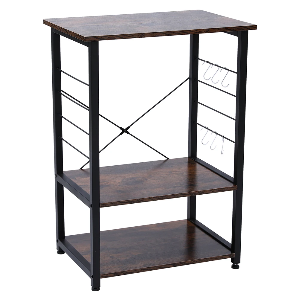 Винтажная кухонная полка для хранения, стойка для микроволновой печи с металлической рамой, 6 крючков, многофункциональная для кухни, гости... 
Винтажная кухонная полка для хранения, стойка для микроволновой печи с металлической рамой, 6 крючков, многофункциональная для кухни, гости...