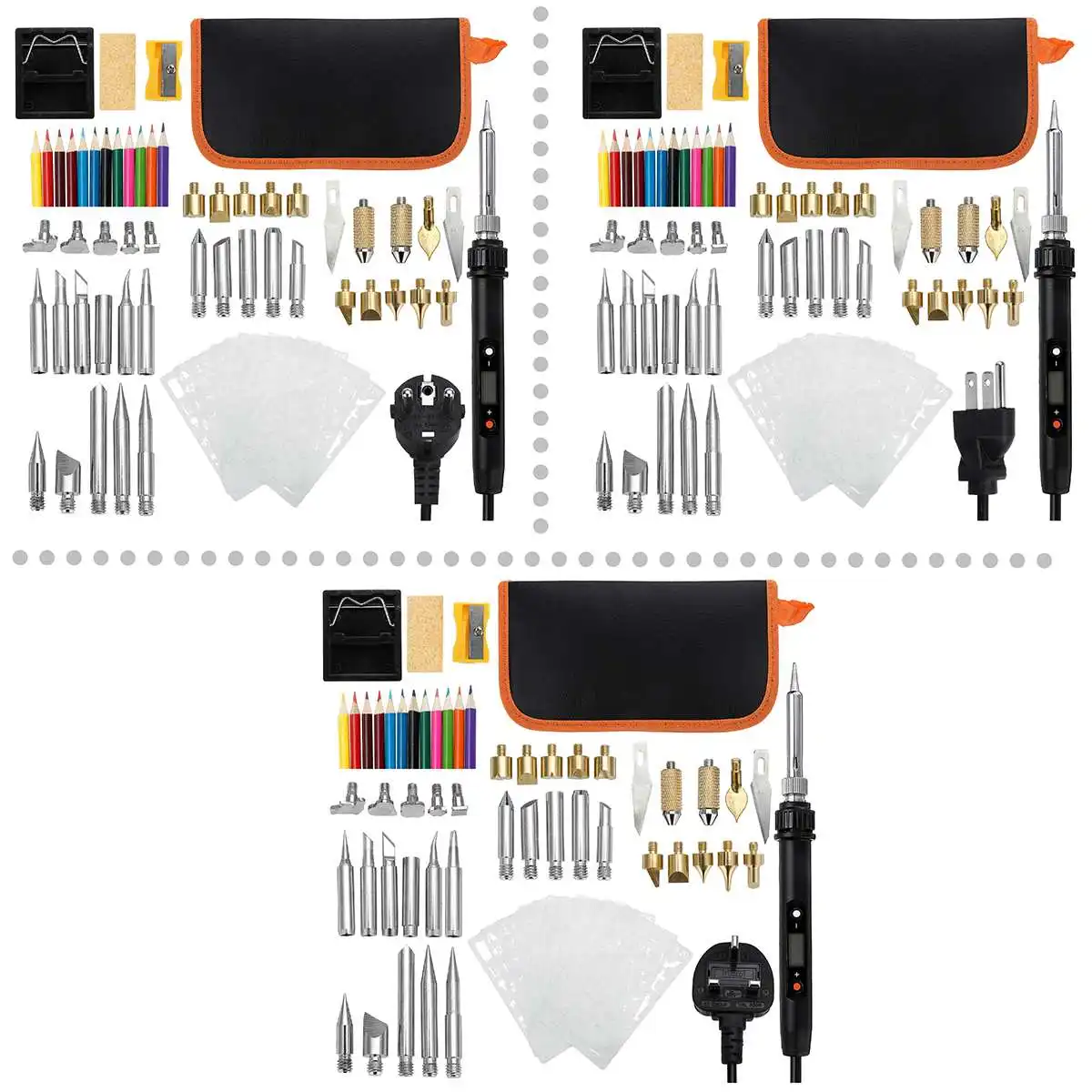 65Pcs 60W Electric soldering iron Wood Burning Pen Kit Pyrography Wood Burning Embossing Soldering Pen Temperature Adjustable
65Pcs 60W Electric soldering iron Wood Burning Pen Kit Pyrography Wood Burning Embossing Soldering Pen Temperature Adjustable